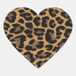 faux leopard hart sticker