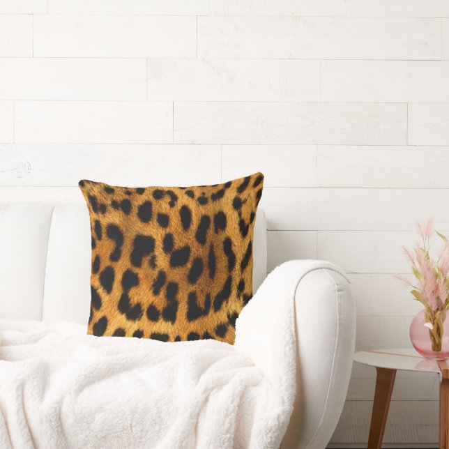 Faux Leopard Skin Sierkussen (Bank)