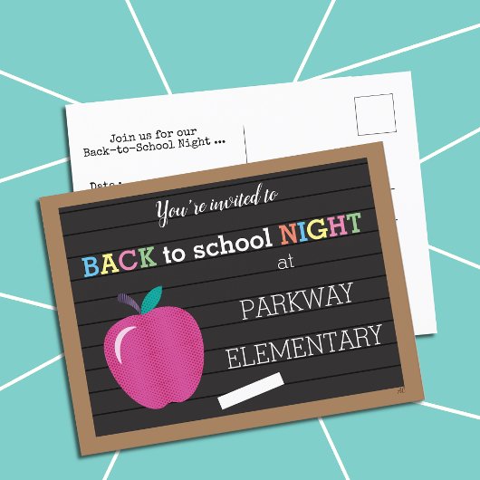 Faux Letter Board Back-to-School Night Briefkaart