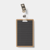 Faux Letter Board Boy Student Hall Pass Badge (Achterkant met clip)