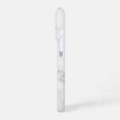 Faux, lichte Marmer, uiterlijk en aangepaste tekst iPhone Hoesje (Linkerkant)