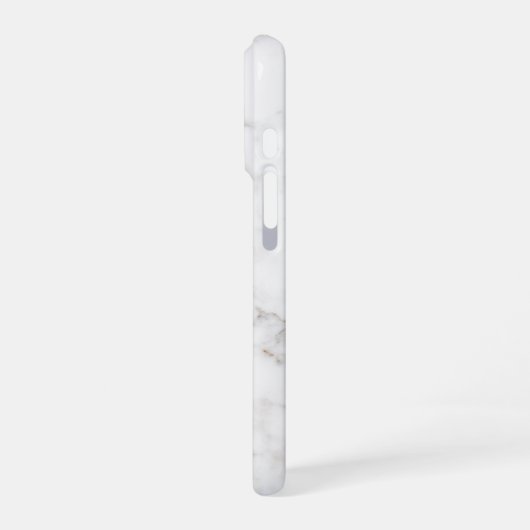 Faux, lichte Marmer, uiterlijk en aangepaste tekst iPhone Hoesje (Linkerkant)