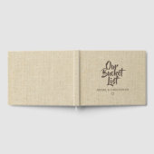 Faux Linen Our Bucket List Couple Keepomwille Gastenboek (Volledig)