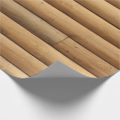 Faux Log Cabin Siding Cadeaupapier (Hoek)