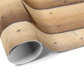 Faux Log Cabin Siding Cadeaupapier (Rol Hoek)