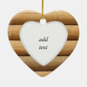 Faux Log Cabin Siding Keramisch Ornament (Achterkant)