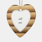 Faux Log Cabin Siding Keramisch Ornament (Links)