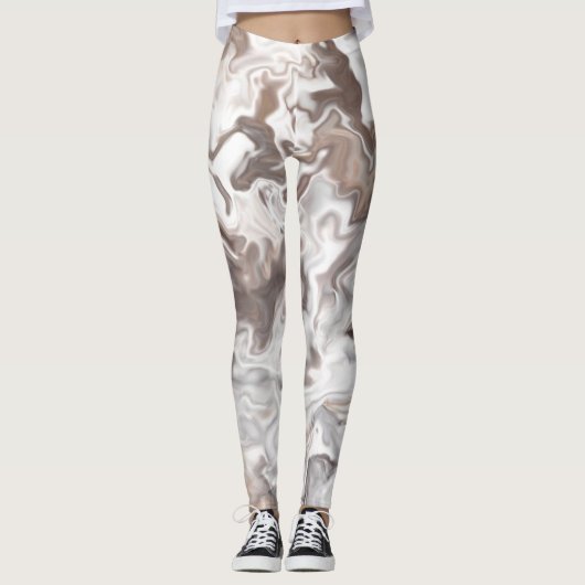 Faux Marble Abstract Leggings (Voorkant)