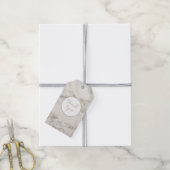 Faux Marble Alabaster Taupe Tan Modern Dank je Cadeaulabel (Met Touw)