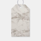 Faux Marble Alabaster Taupe Tan Modern Dank je Cadeaulabel (Achterkant)