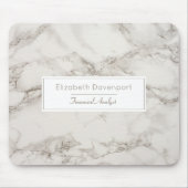 Faux Marble Alabaster Taupe Tan Modern Muismat (Voorkant)