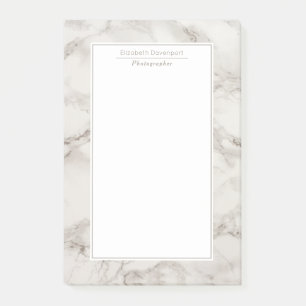 Faux Marble Alabaster Taupe Tan Modern Post-it® Notes