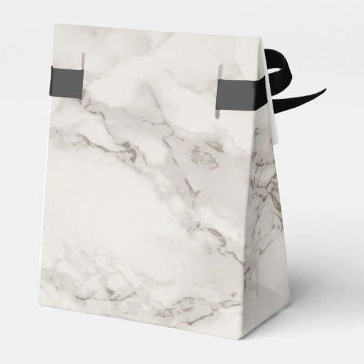 Faux Marble Alabaster Taupe Tan Weddenschap Bedank Bedankdoosjes (Achterkant)
