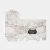 Faux Marble Alabaster Taupe Tan Weddenschap Bedank Bedankdoosjes (Uitgevouwen)