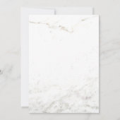 Faux Marble and Copper Geometric Wedding Invite Kaart (Achterkant)