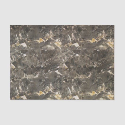 Faux Marble Black Grey Beige Tissuepapier (Voorkant)