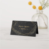 Faux Marble Geometric Place Card (Achterkant)