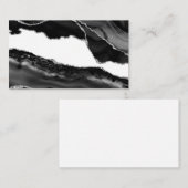 Faux Marbling Agate Black White Trendy Modern Ston Visitekaartje (Voorkant / Achterkant)