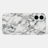 Faux Marbre blanc coque iphone (Verso (horizontal))