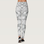 Faux Marbre blanc Design Leggings (Dos)