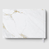 Faux marbre doré luxe livre d'or de mariage modern (Verso)