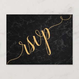 Faux Marbre Géométrique rsvp Invitation Carte post