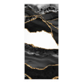 Faux Marked Agate Black Stone Luxe Reclamekaart (Achterkant)
