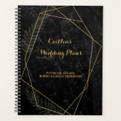 Faux Marmer Geometrische Bruiloft Planner (Voorkant)