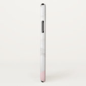 Faux Marmer met Roze Accent Modern Gepersonaliseer Case-Mate iPhone Case (Achterkant / rechts)