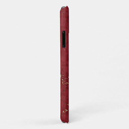 Faux marmer-roebel-rood goud accenten Case-Mate iPhone case (Achterkant/rechts)