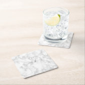 Faux marmer vierkante kartonnen onderzetter (Insitu)