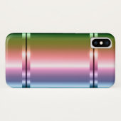 Faux-metaalgradiënt Paars aan groen Case-Mate iPhone Case (Achterkant (horizontaal))