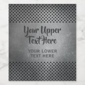 Faux Metal aangepaste tekst wijnlabels Wijn Etiket (Enkel label)