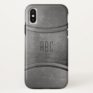 Faux Metal Custom monogram Telefoongevallen iPhone X Hoesje