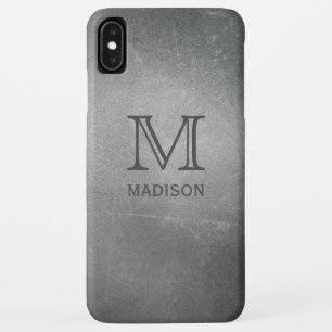 Faux Metal Custom monogram Telefoongevallen iPhone XS Max Hoesje