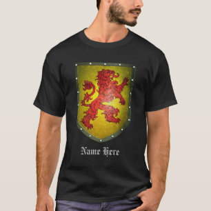 Faux Metal Distress Shield Red Lion T-shirt