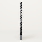 Faux Metal Texture aangepaste monogram telefoongev Case-Mate iPhone Case (Achterkant / rechts)