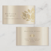 Faux metallic effect huidverzorging en esthetiek visitekaartje (Voorkant / Achterkant)