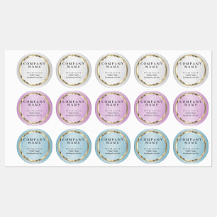 Faux Metallic Gold en gekleurde glitter Labels