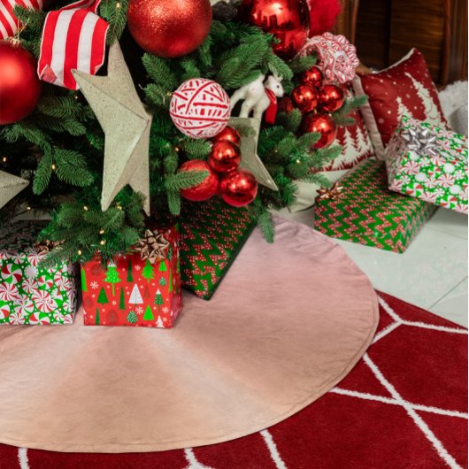 Faux Metallic Roos Gold Gradient Kerstboom Rok