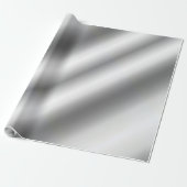 Faux Metallic Silver Gifting Sjabloon  Cadeaupapier (Uitgerold)