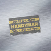 Faux metallic texture surface handyman  magnetisch visitekaartje (Voorbeeld)