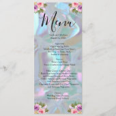 Faux Moeder van de Parel Wedding Menu (Voorkant)