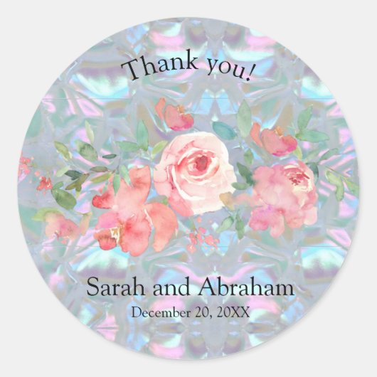 Faux moeder van Pearl Ronde Sticker (Voorkant)