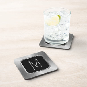 Faux Monogram Roestvrij staal Bier Onderzetter