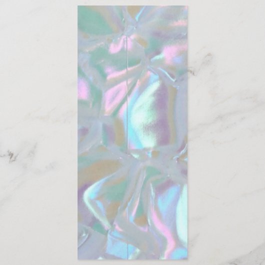 Faux Mother of Pearl Menu Mariage (Dos)