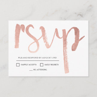 Faux nam Gouden Folie RSVP toe Kaartje