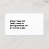 Faux nat oppervlak visitekaartje (Achterkant)