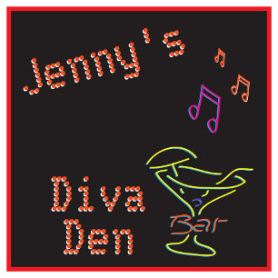 Faux Neon Diva Den Time Vierkante Klok