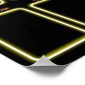 Faux neon fotomedewerker van het maandweergavearti poster (Hoek)